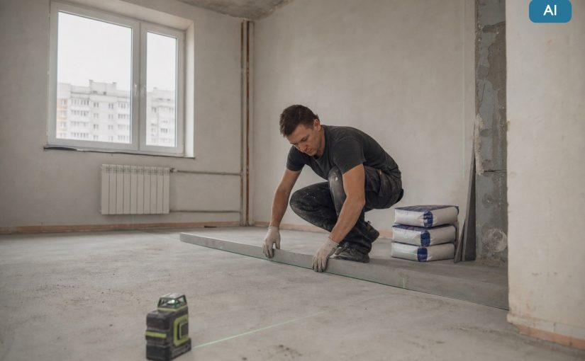 Jak wyrównać podłogę przed położeniem glazury?